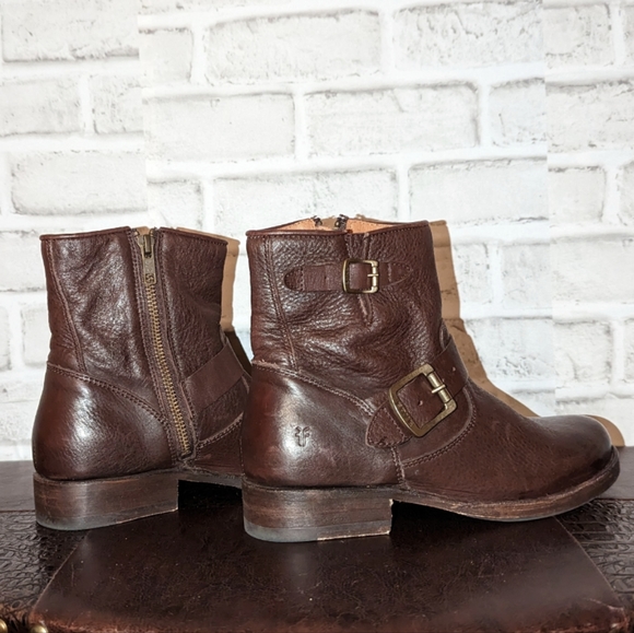 FRYE Tyler Engineer Leather Boots Womens Size 6.5 - Picture 8 of 12